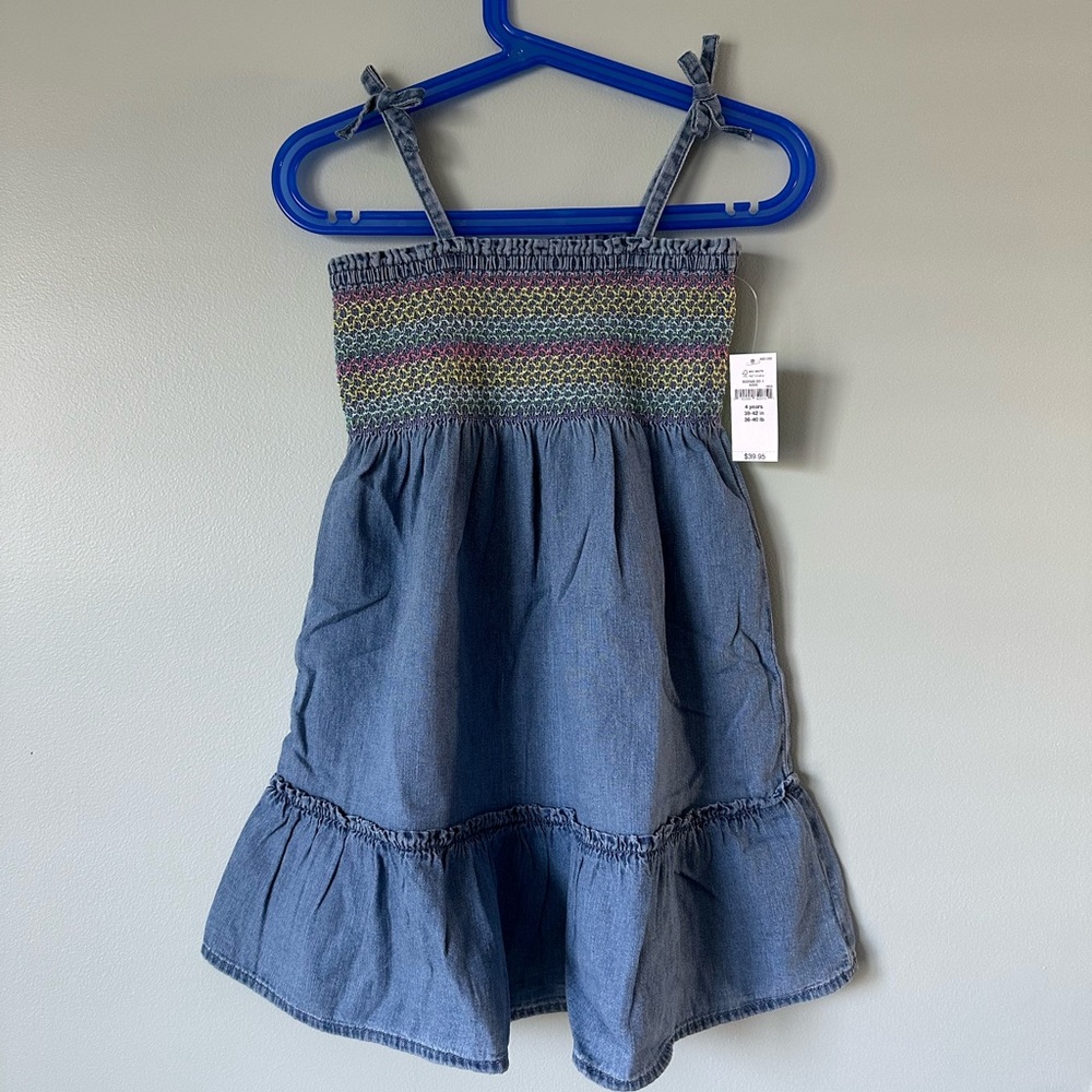 Baby Gap Denim Smocked Dress Size 4T